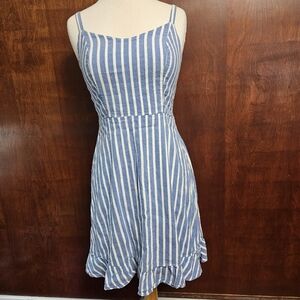 Old Navy Blue and White Striped Dress